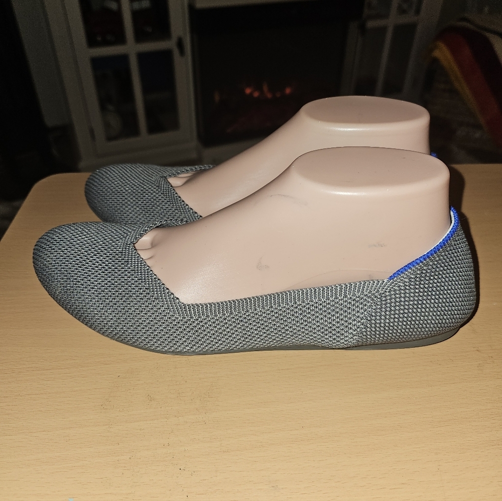 ROTHY'S 'The Flat' Gray Round Toe Flats 10 EXCELLENT PRE-OWNED! - Picture 3 of 9